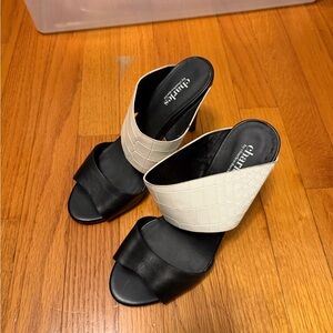 Charles By Charles David Black and White Mules